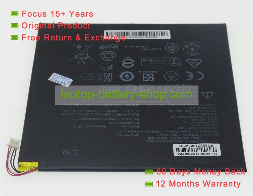 Lenovo LENM1029CWP, 5B10L60476 3.7V 9000mAh replacement batteries - Click Image to Close