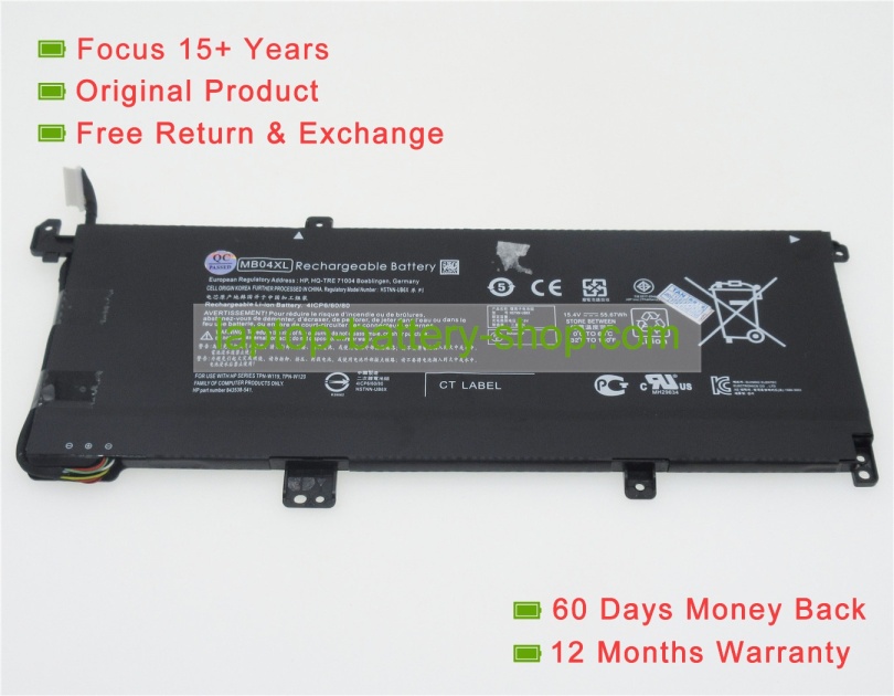 Hp 844204-850, MB04XL 15.4V 3470mAh replacement batteries - Click Image to Close