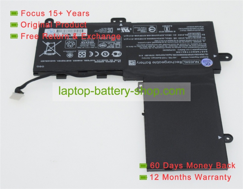 Hp TPN-W117, NU03XL 11.55V 3470mAh original batteries - Click Image to Close