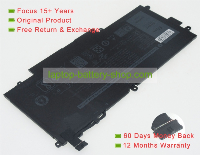 Dell K5XWW, N18GG 7.6V 7890mAh replacement batteries - Click Image to Close