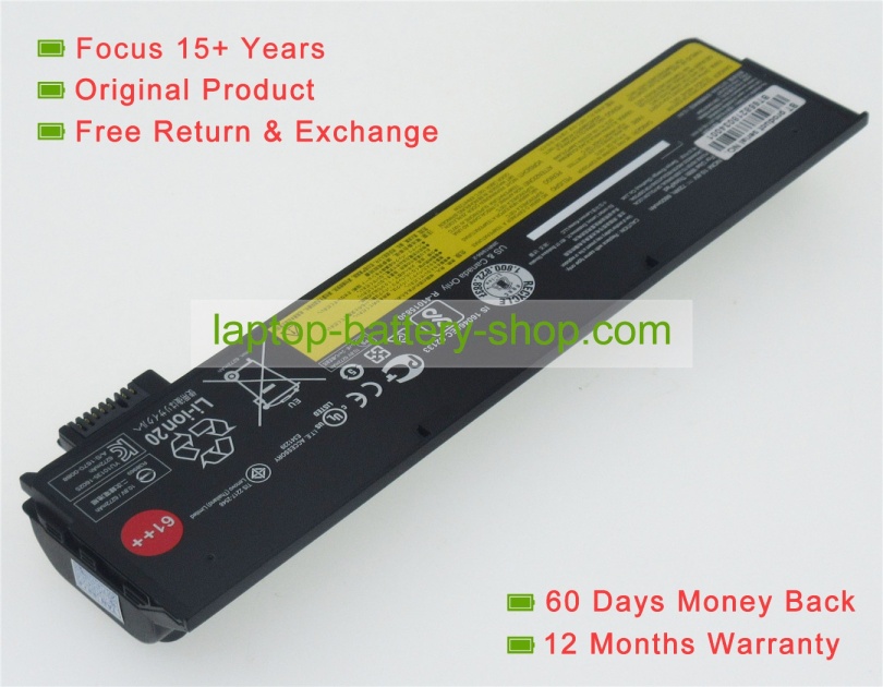 Lenovo 01AV422, SB10K97580 10.8V or 11.25V 6700mAh original batteries - Click Image to Close