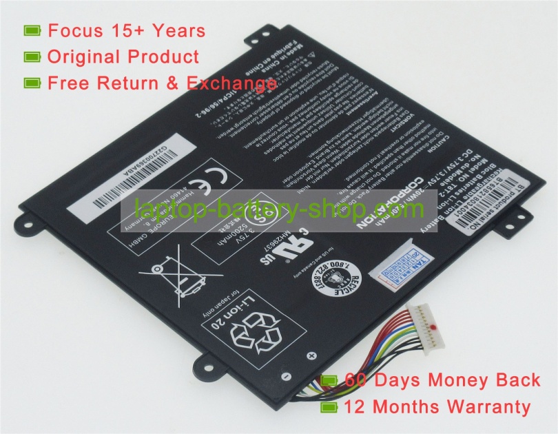Toshiba T8T-2, A000381560 3.75V 5200mAh replacement batteries - Click Image to Close