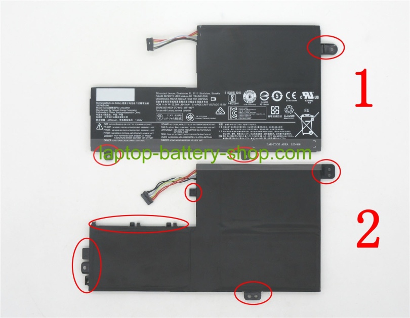 Lenovo L15L3PB1, L15C3PB1 11.4V 4645mAh original batteries - Click Image to Close