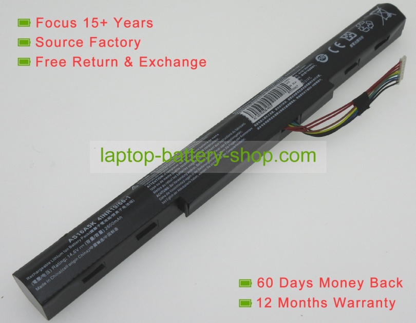 Acer AS16A5K, AS16A8K 14.6V 2200mAh replacement batteries - Click Image to Close