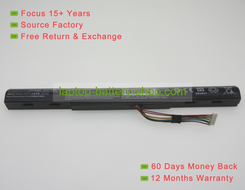 Acer AS16A5K, AS16A8K 14.6V 2200mAh replacement batteries - Click Image to Close