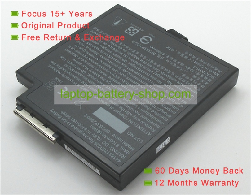 Getac 441831700026, BP3S3P2900-2 10.8V 8700mAh replacement batteries - Click Image to Close