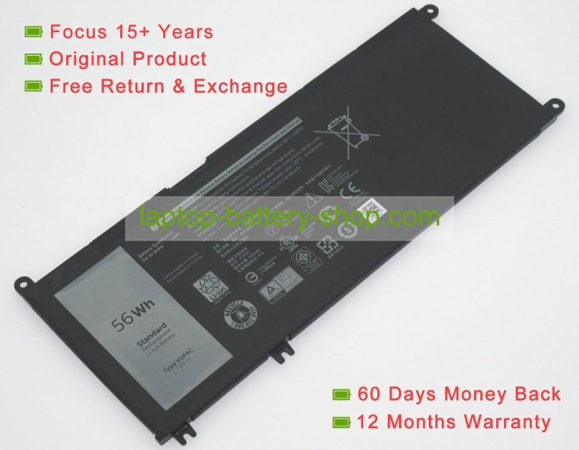 Dell V1P4C, FMXMT 7.6V 7300mAh replacement batteries - Click Image to Close