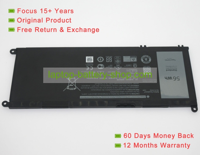 Dell V1P4C, FMXMT 7.6V 7300mAh replacement batteries - Click Image to Close