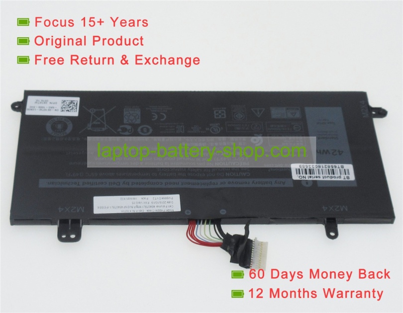 Dell J0PGR, JOPGR 7.6V 5250mAh replacement batteries - Click Image to Close