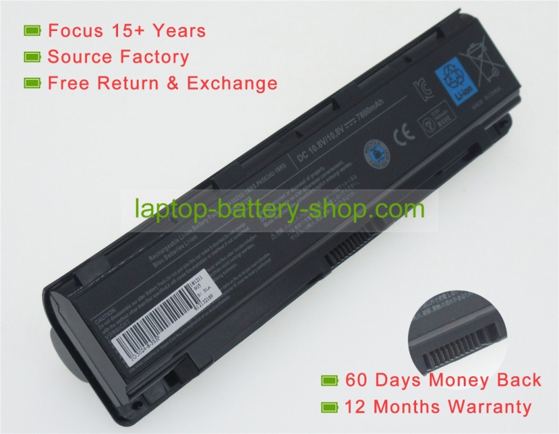 Toshiba PA5025U-1BRS, PABAS262 10.8V 7800mAh replacement batteries - Click Image to Close