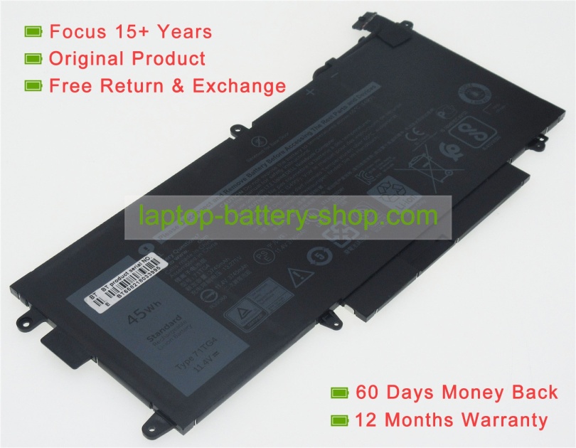 Dell 71TG4 11.4V 3940mAh replacement batteries - Click Image to Close
