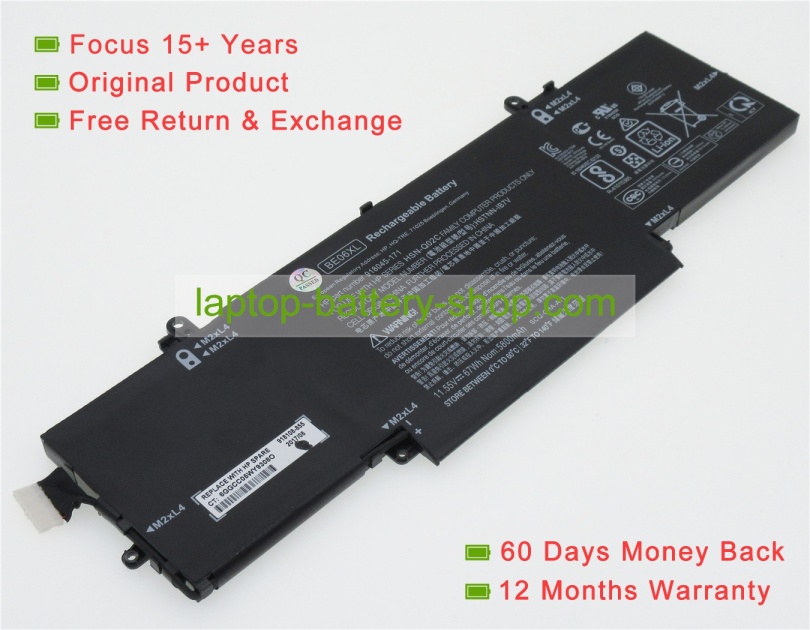 Hp BE06XL, HSTNN-DB7Y 11.55V 5800mAh replacement batteries - Click Image to Close