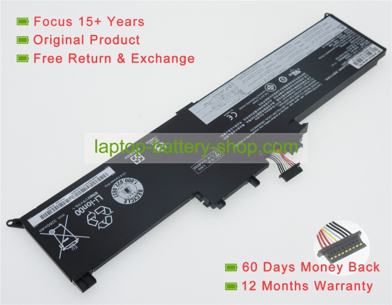 Lenovo 01AV434, SB10K97591 15.2V 3355mAh original batteries - Click Image to Close