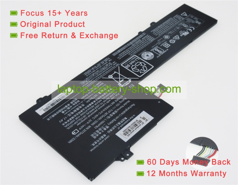 Lenovo L16L4PB2, L16C4PB2 15V or 15.2V 3675mAh original batteries - Click Image to Close