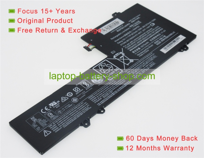 Lenovo L16L4PB2, L16C4PB2 15V or 15.2V 3675mAh original batteries - Click Image to Close
