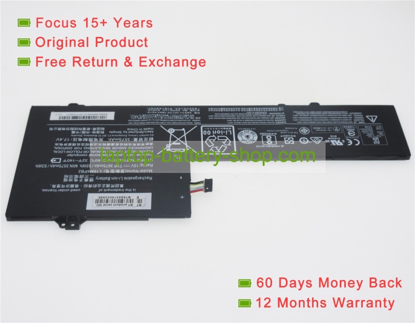 Lenovo L16L4PB2, L16C4PB2 15V or 15.2V 3675mAh original batteries - Click Image to Close