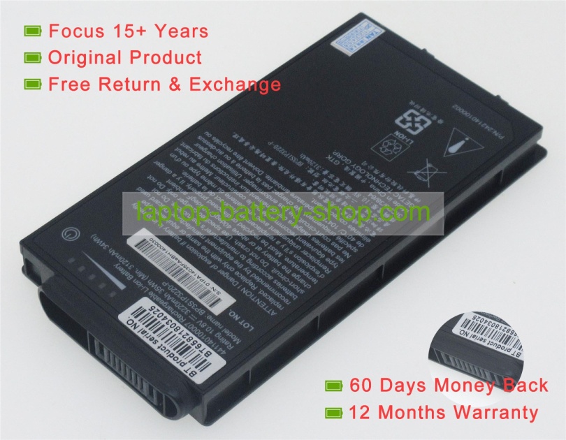 Getac 441140100007, BP3S1P3220-P 10.8V 3220mAh replacement batteries - Click Image to Close