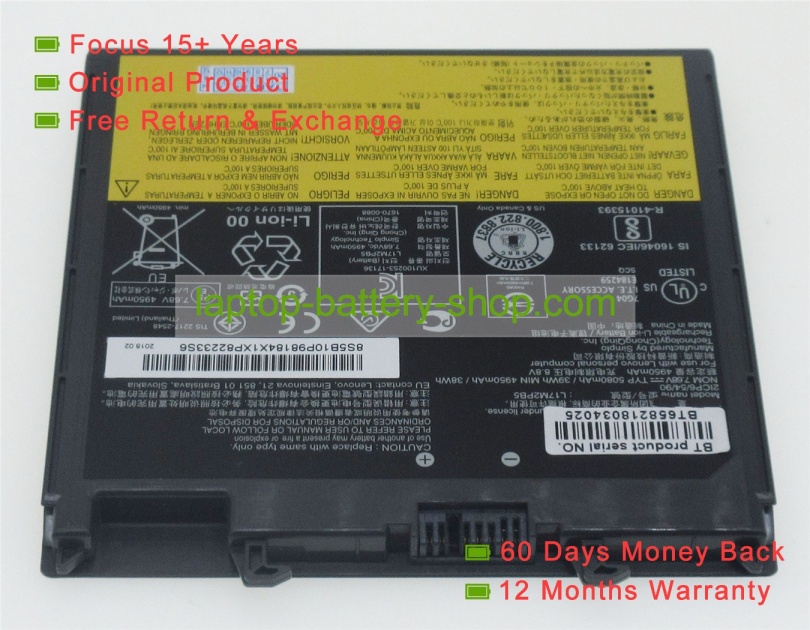 Lenovo L17L2PB5, L17M2PB5 7.77V 5050mAh original batteries - Click Image to Close