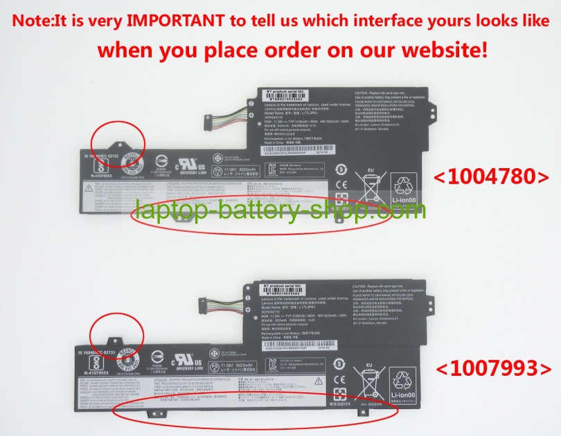 Lenovo L17M3P61, L17L3P61 11.52V 3166mAh original batteries - Click Image to Close