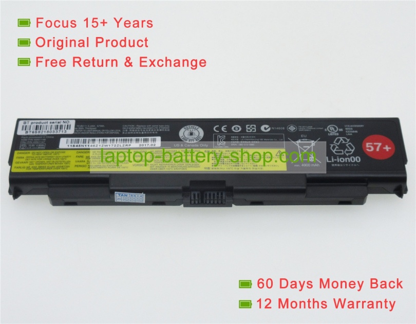 Lenovo 3ICR19/65-2, 45N1152 10.8V 5200mAh original batteries - Click Image to Close