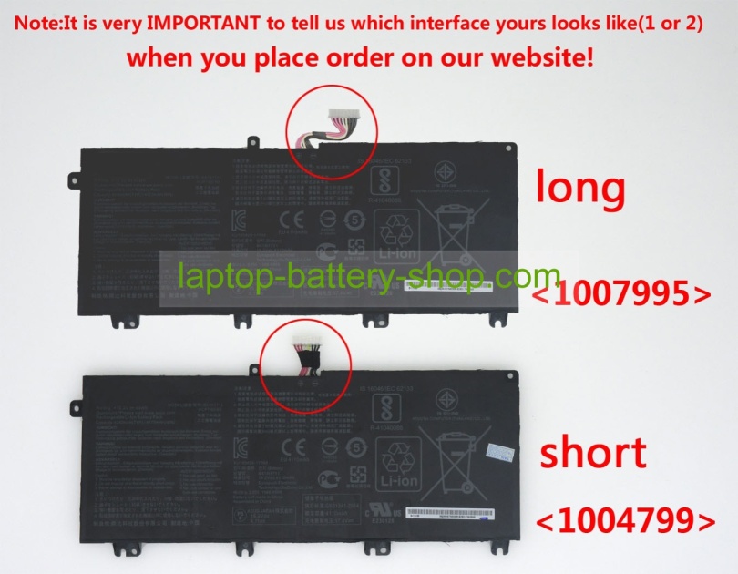 Asus B41N1711, B41Bn95 15.2V 4245mAh original batteries - Click Image to Close