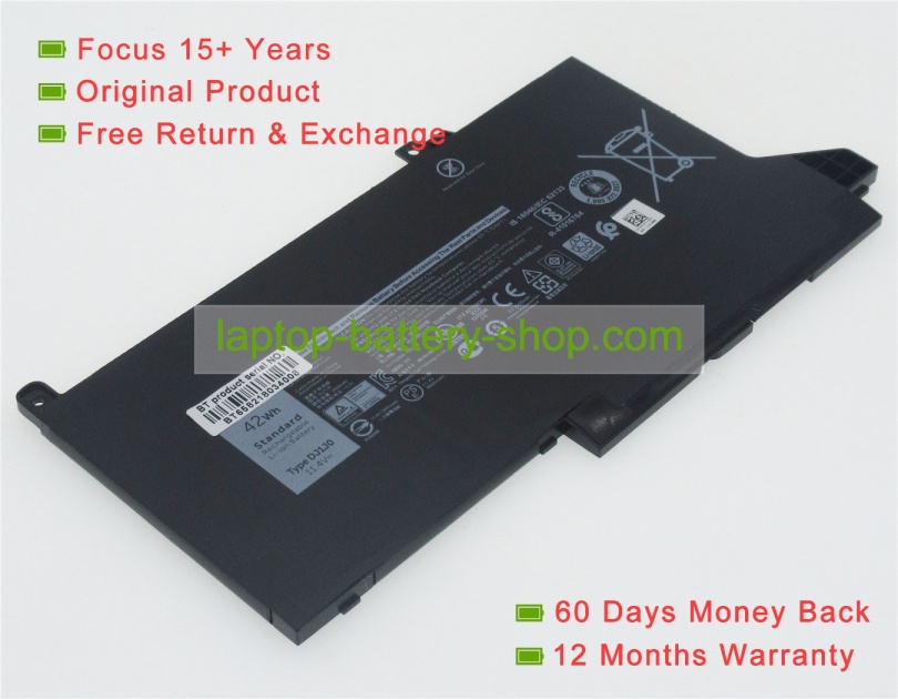 Dell DJ1J0, PGFX4 11.4V 3680mAh original batteries - Click Image to Close