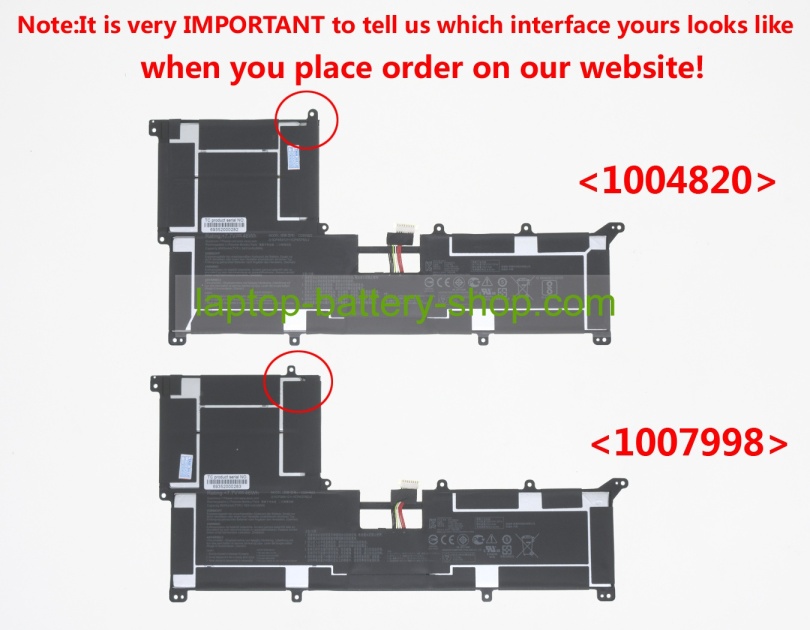 Asus C22N1623, 0B200-02400100 7.7V 6005mAh original batteries - Click Image to Close