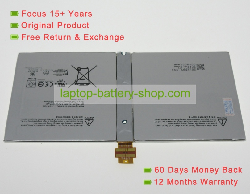 Microsoft G3HTA027H, DYNR01 7.5V 4777mAh replacement batteries - Click Image to Close