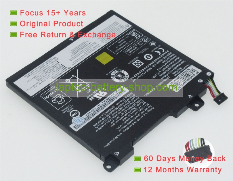 Lenovo L17L2PB1, L17C2PB1 7.5V 4000mAh replacement batteries - Click Image to Close