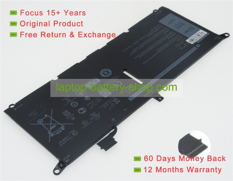 Dell P114G001, HK6N5 7.6V 6500mAh original batteries - Click Image to Close