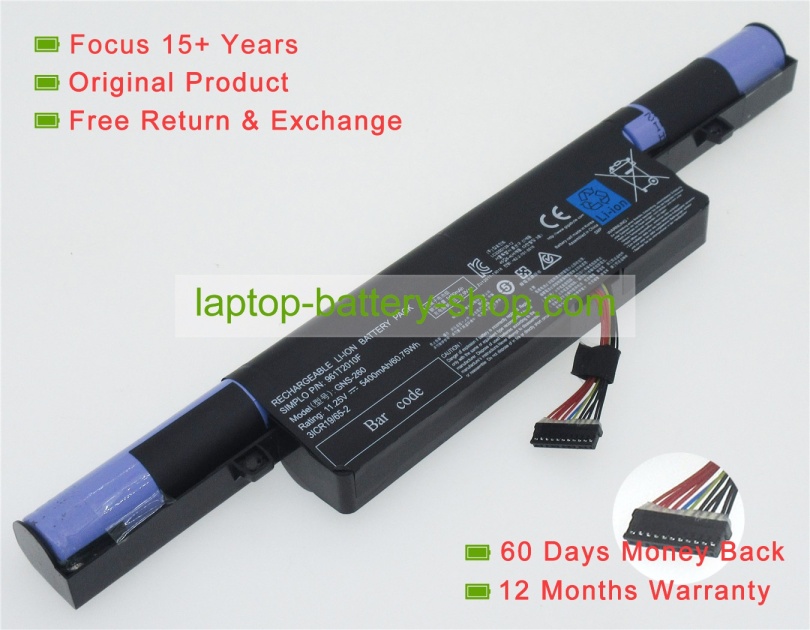 Gigabyte 961T2010F, GNS-260 11.25V 5400mAh replacement batteries - Click Image to Close