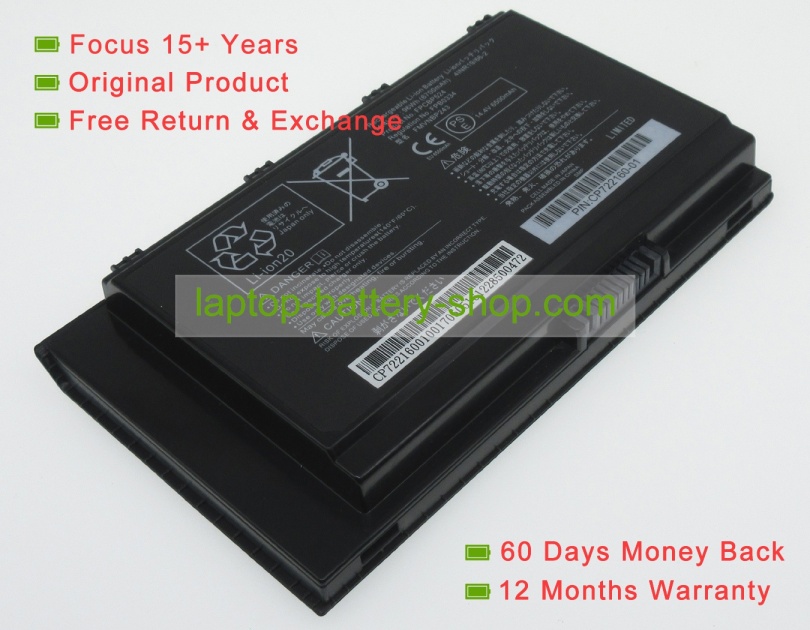 Fujitsu 4INR19/66-2, FPCBP524 14.4V 6700mAh replacement batteries - Click Image to Close