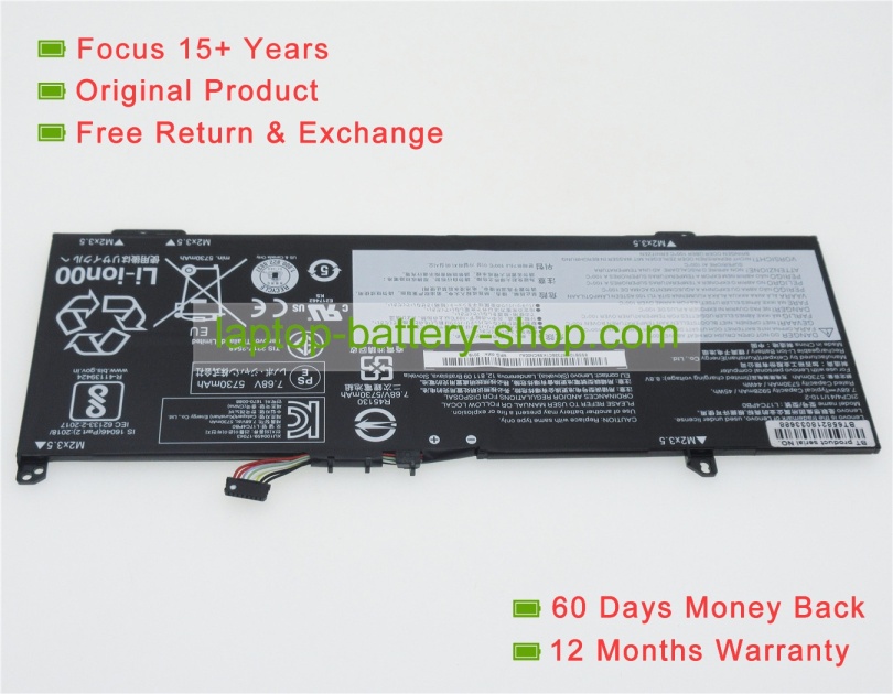 Lenovo L17C4PB0, L17M4PB0 7.68V 5930mAh original batteries - Click Image to Close