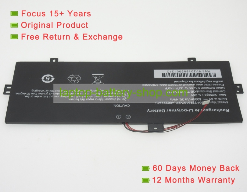 Ematic 3882229C, 4082229C 3.8V 8000mAh original batteries - Click Image to Close