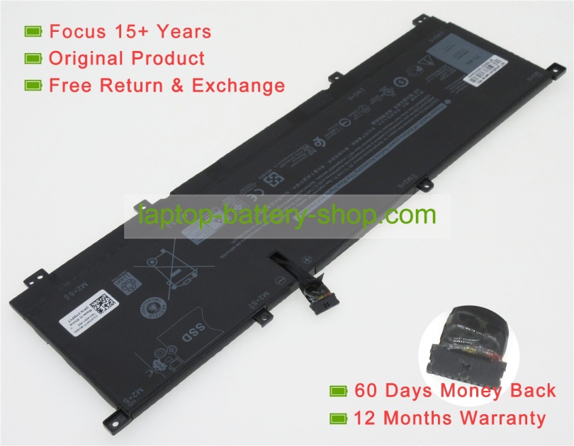 Dell 8N0T7, FW8KR 11.4V 6580mAh original batteries - Click Image to Close