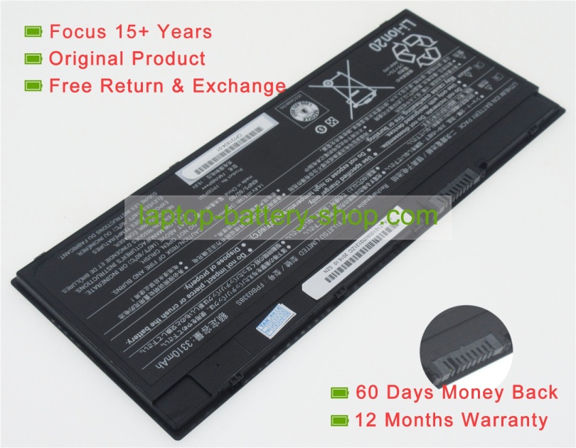 Fujitsu FPCBP531, FPB0338S 14.4V 3490mAh original batteries - Click Image to Close