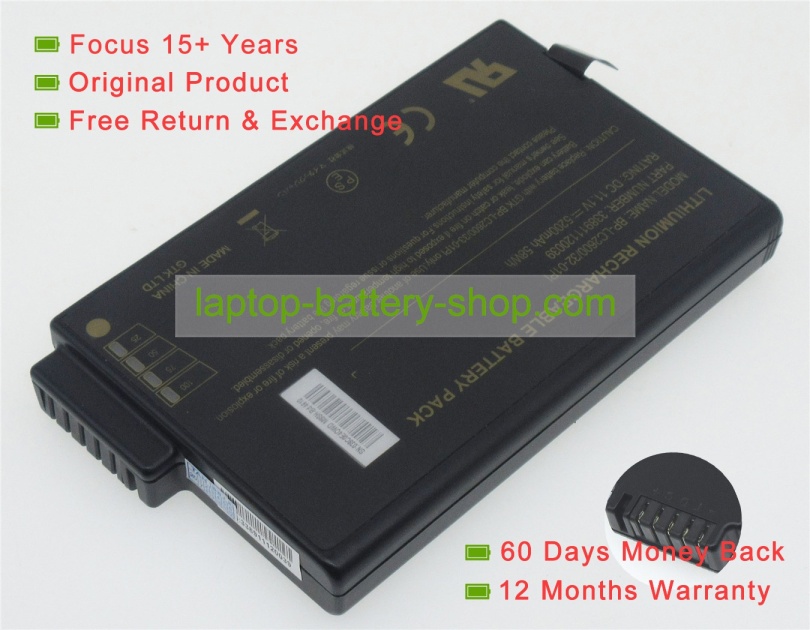 Getac BP-LP3070, BP-LP3070/32-01PI 11.1V 5200mAh replacement batteries - Click Image to Close