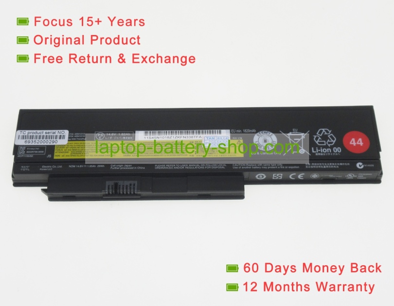 Lenovo 0A36306, 0A36305 14.8V 1950mAh original batteries - Click Image to Close