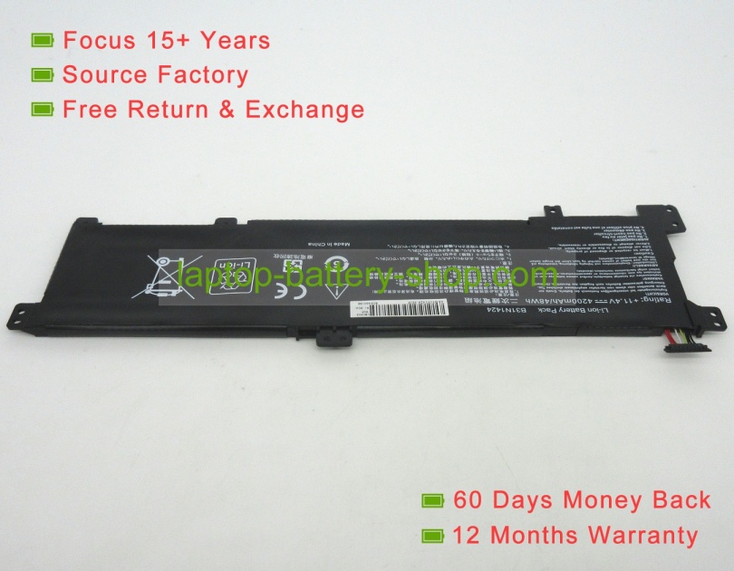 Asus B31N1424, 0B200-01390000 11.4V 4110mAh replacement batteries - Click Image to Close