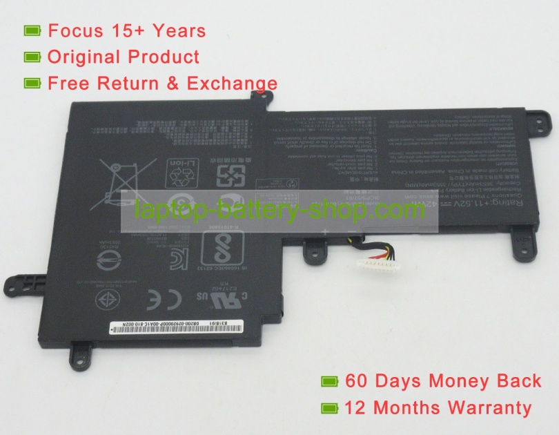 Asus B31N1729, 0B200-02920000 11.52V 3645mAh replacement batteries - Click Image to Close