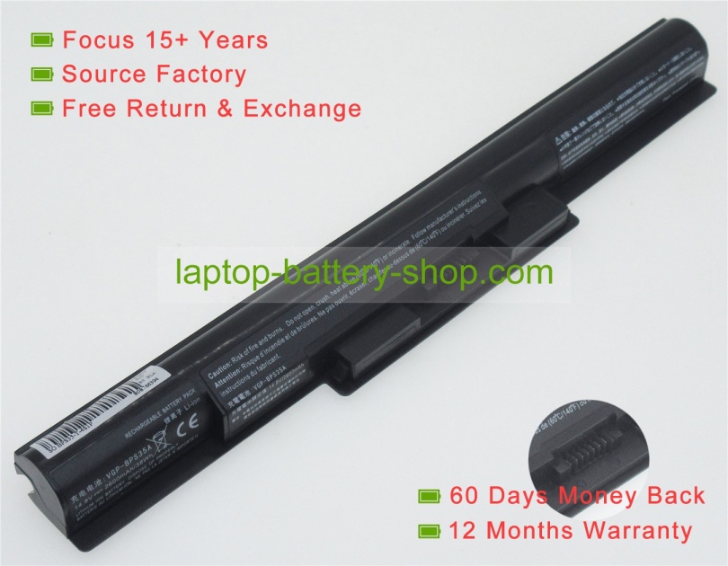 Sony VGP-BPS35, VGP-BPS35A 14.8V 2600mAh replacement batteries - Click Image to Close