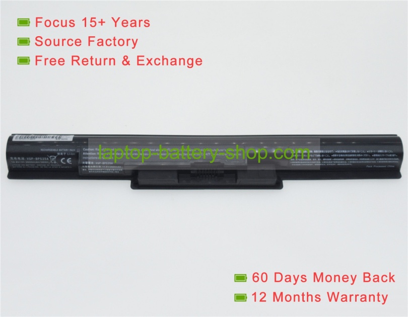 Sony VGP-BPS35, VGP-BPS35A 14.8V 2600mAh replacement batteries - Click Image to Close