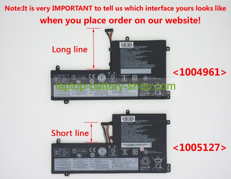 Lenovo L17L3PG1, L17C3PG1 11.34V 4630mAh original batteries - Click Image to Close