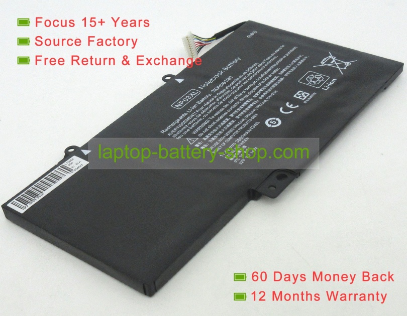 Hp 761230-005, 760944-421 11.4V 3800mAh replacement batteries - Click Image to Close