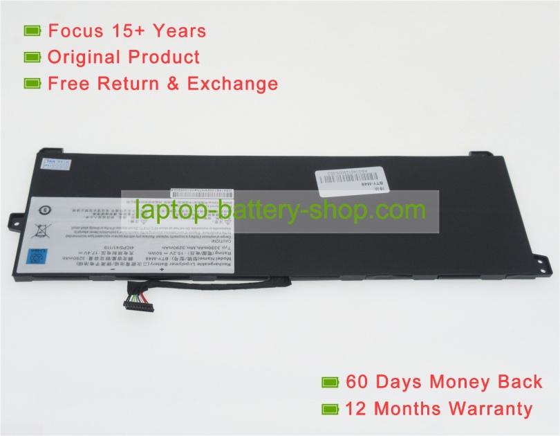 Mechrevo BTY-M48, 4ICP5/41/119 15.2V 3290mAh replacement batteries - Click Image to Close