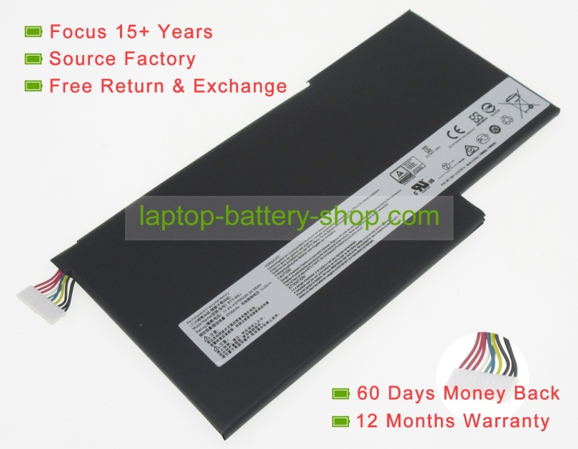 Msi BTY-U6J, MS-16K4 11.4V 5700mAh replacement batteries - Click Image to Close