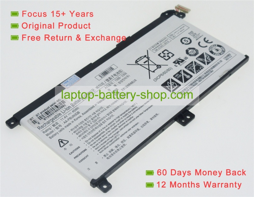 Samsung AA-PBUN3QB 11.4V 3950mAh replacement batteries - Click Image to Close