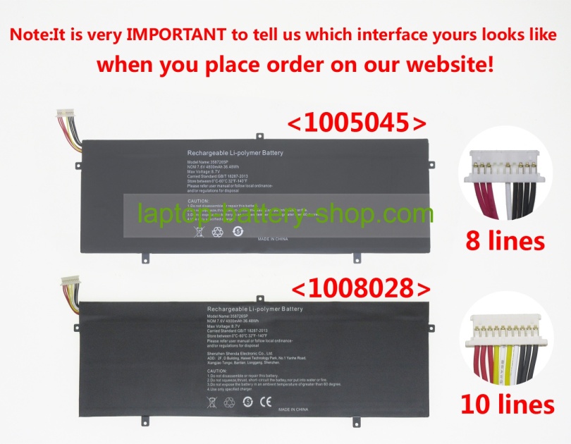 Jumper 3282122-2S, 3382122-2S 7.6V 4500mAh original batteries - Click Image to Close