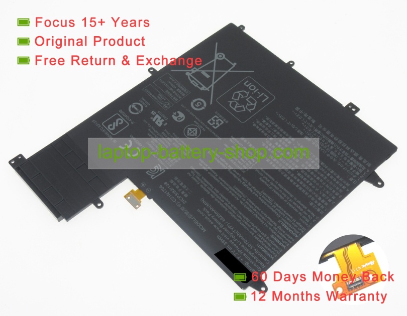 Asus C21N1706, 0B200-02420200 7.7V 5070mAh original batteries - Click Image to Close