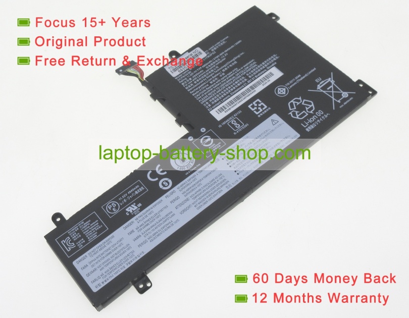 Lenovo L17C3PG2, L17M3PG2 11.55V 4965mAh original batteries - Click Image to Close